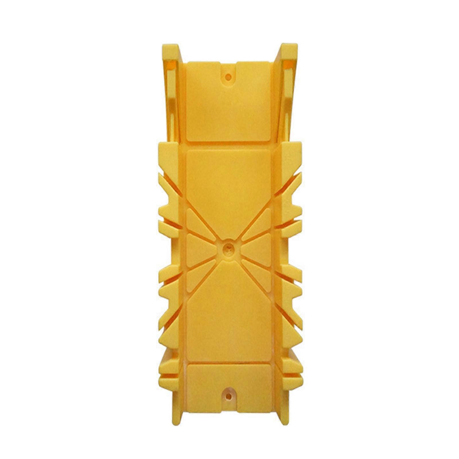 Multifunctional 45/90 Degree Angle Saw Box Oblique Sawing Cabinet Splicing Saw Box Fixed Screw Hole Device  Yellow