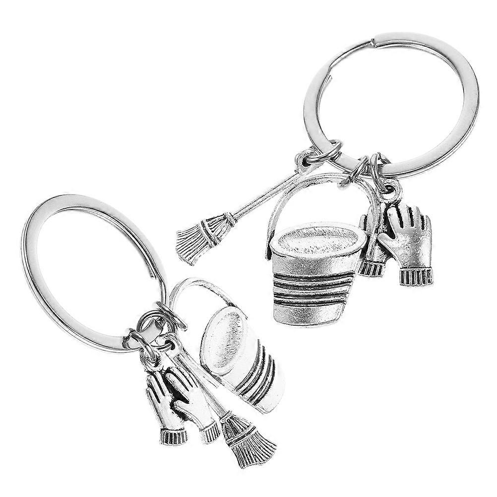 Automotive Keychain Housekeeping Keychain for Key Storage 2Pcs Zinc Alloy
