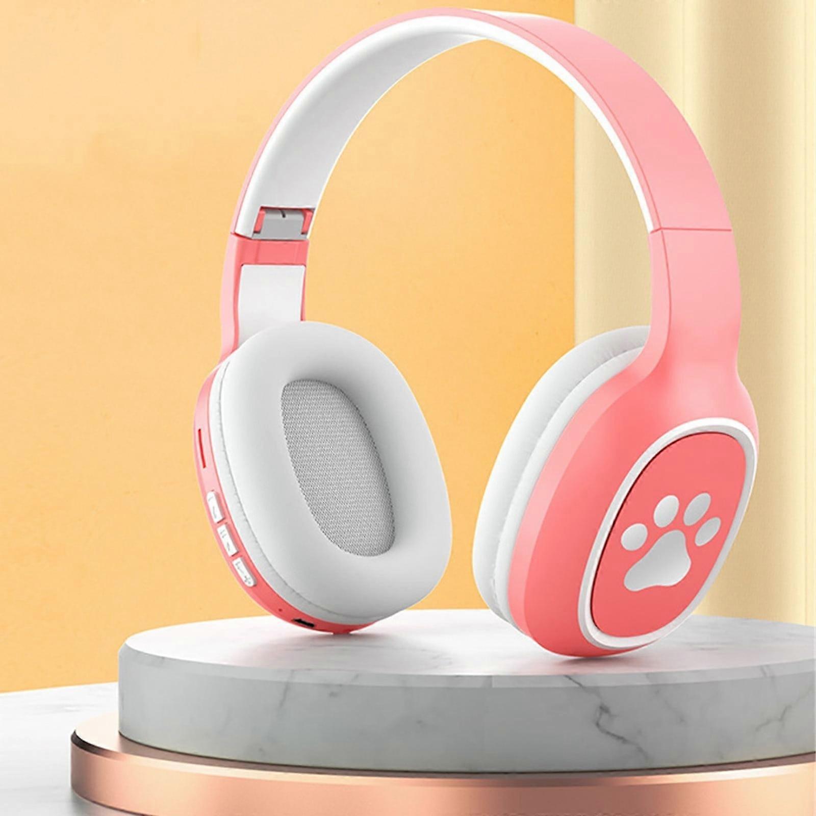 Jacenvly 2024 New Wireless Earphones, Foldable Headset with Pluggable Card, Universal Compatible with Gray