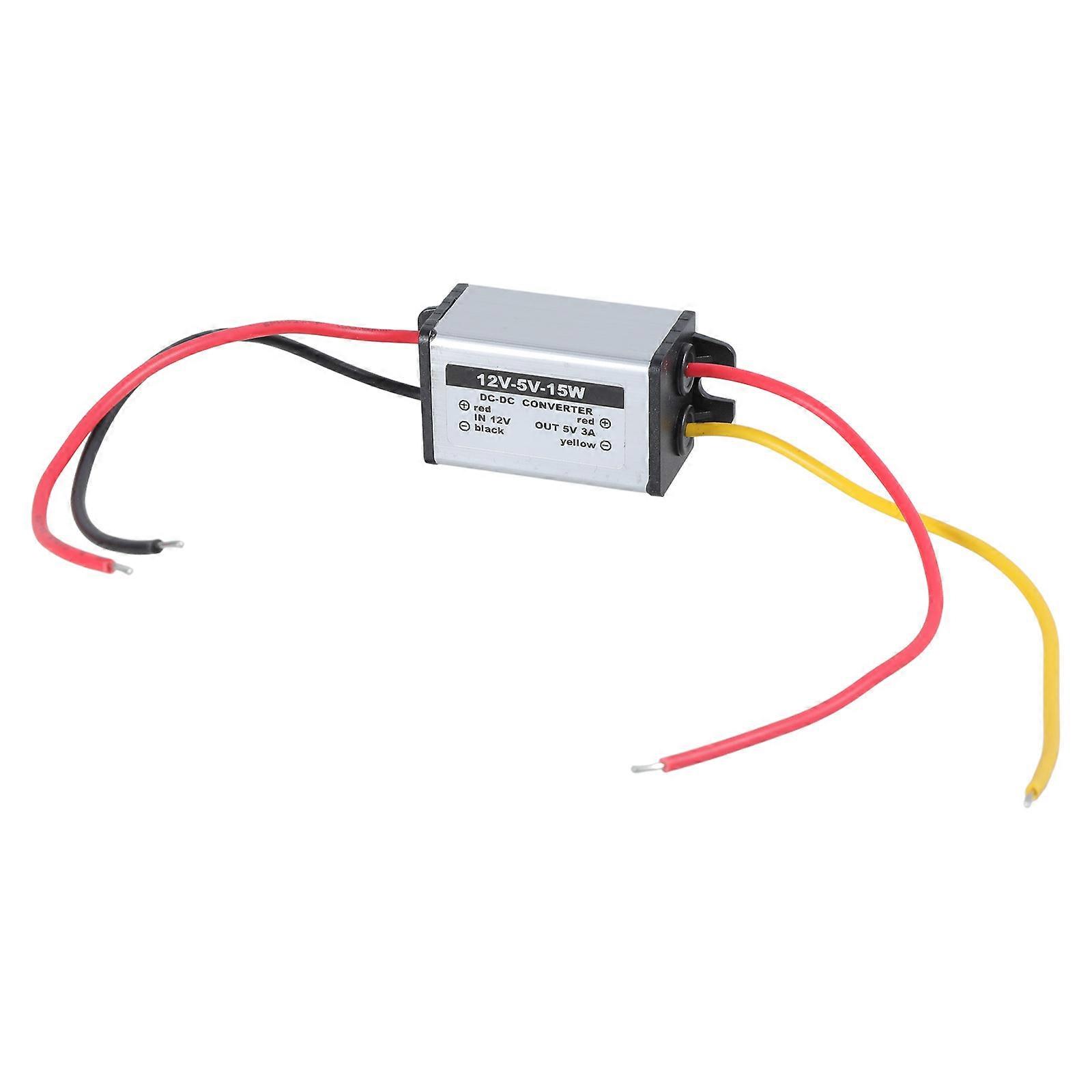 DC/DC-Wandler 12 V auf 5 V, 3 A, 15 W, Netzteilmodul, wasserdicht, mehrfarbig