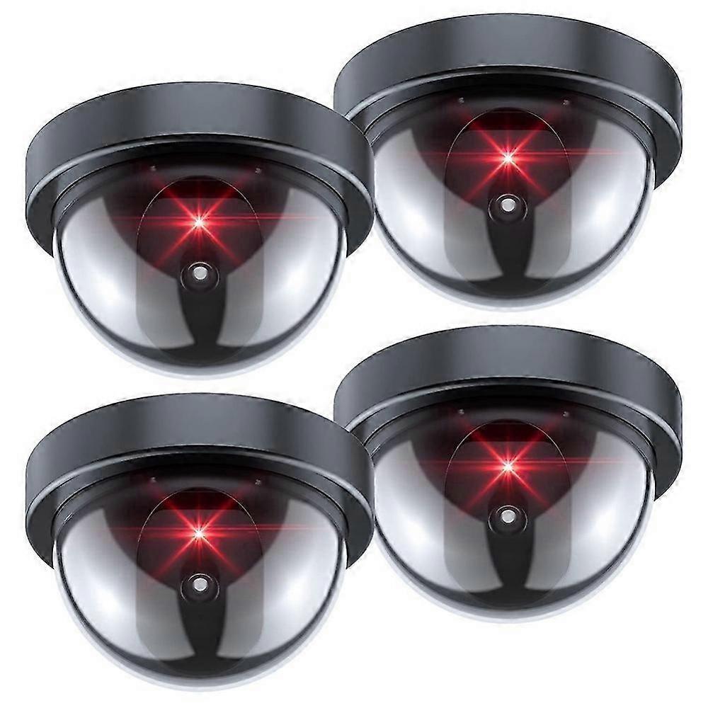 Dummy Security Camera,Fake Camera with Red LED Light,Realistic Wireless Surveillance System For Home Outdoor 4 Pack