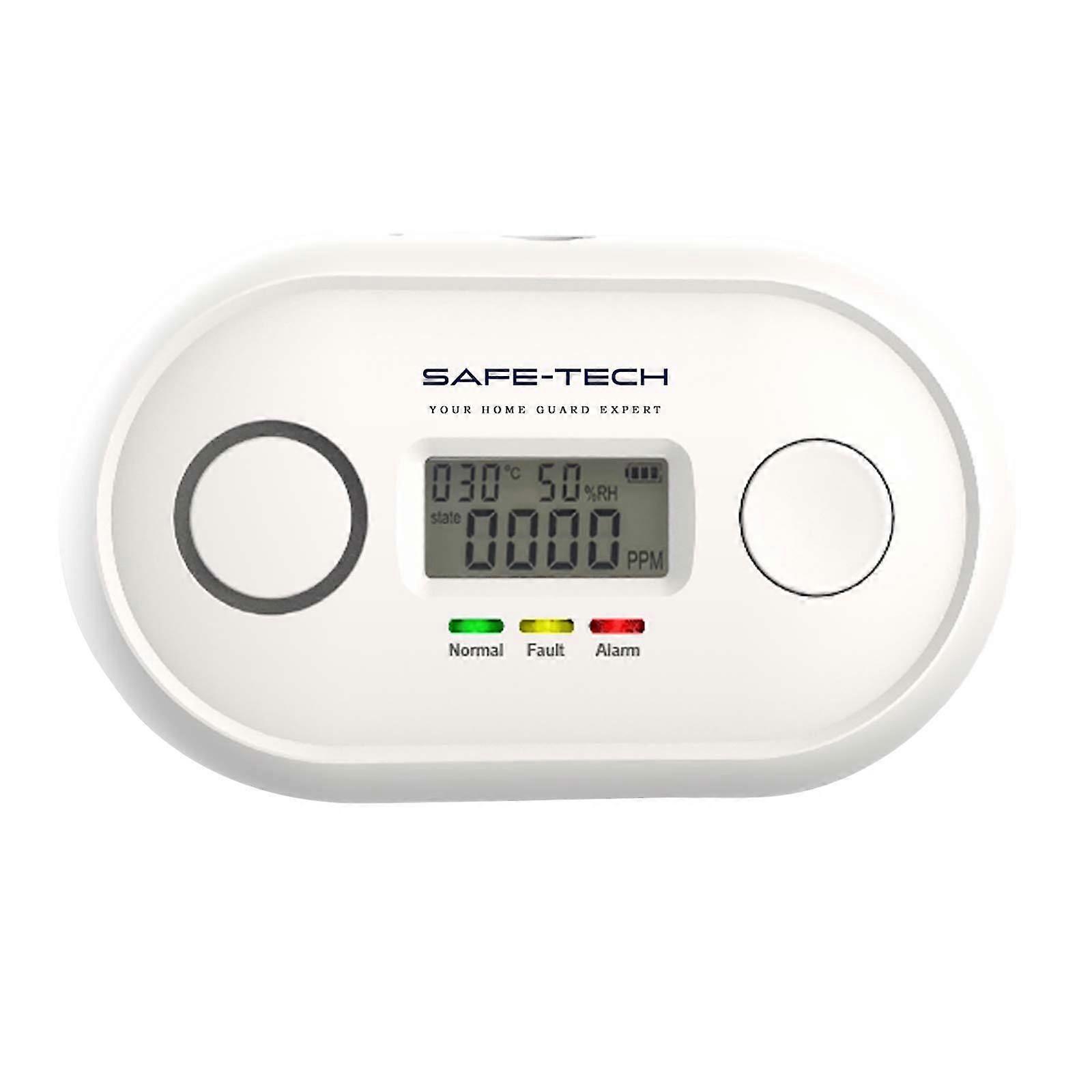 3 in 1 Carbon Monoxide Alarm with Temperature Humidity Detector