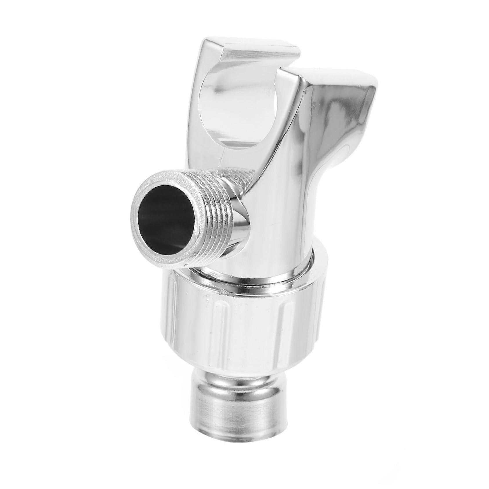 Adjustable Shower Head Holder Wall Mount Bracket with Connector Multi Angle Rotation for Bathroom