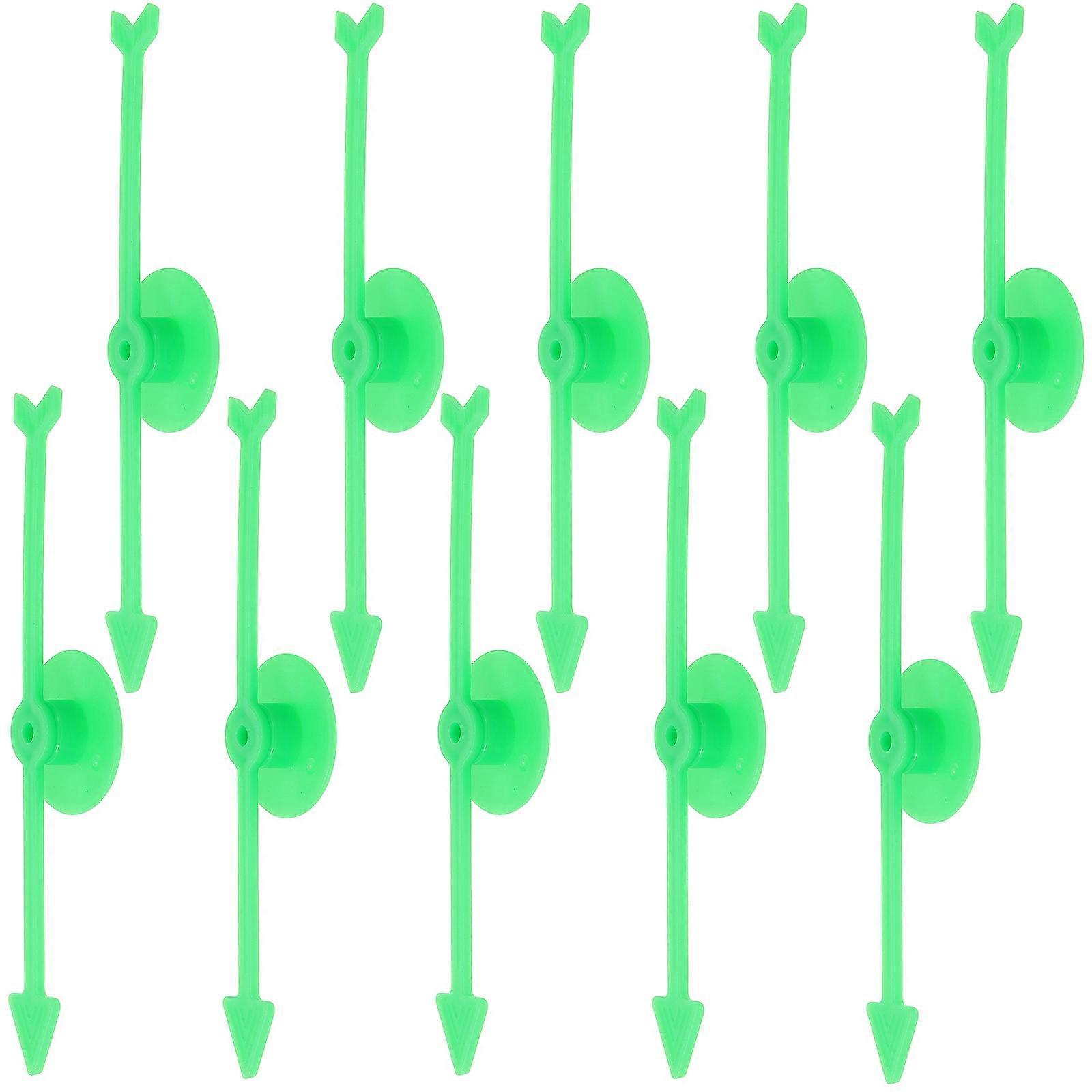 Green Board Game Arrows for Party Use Plastic 10Pcs Set