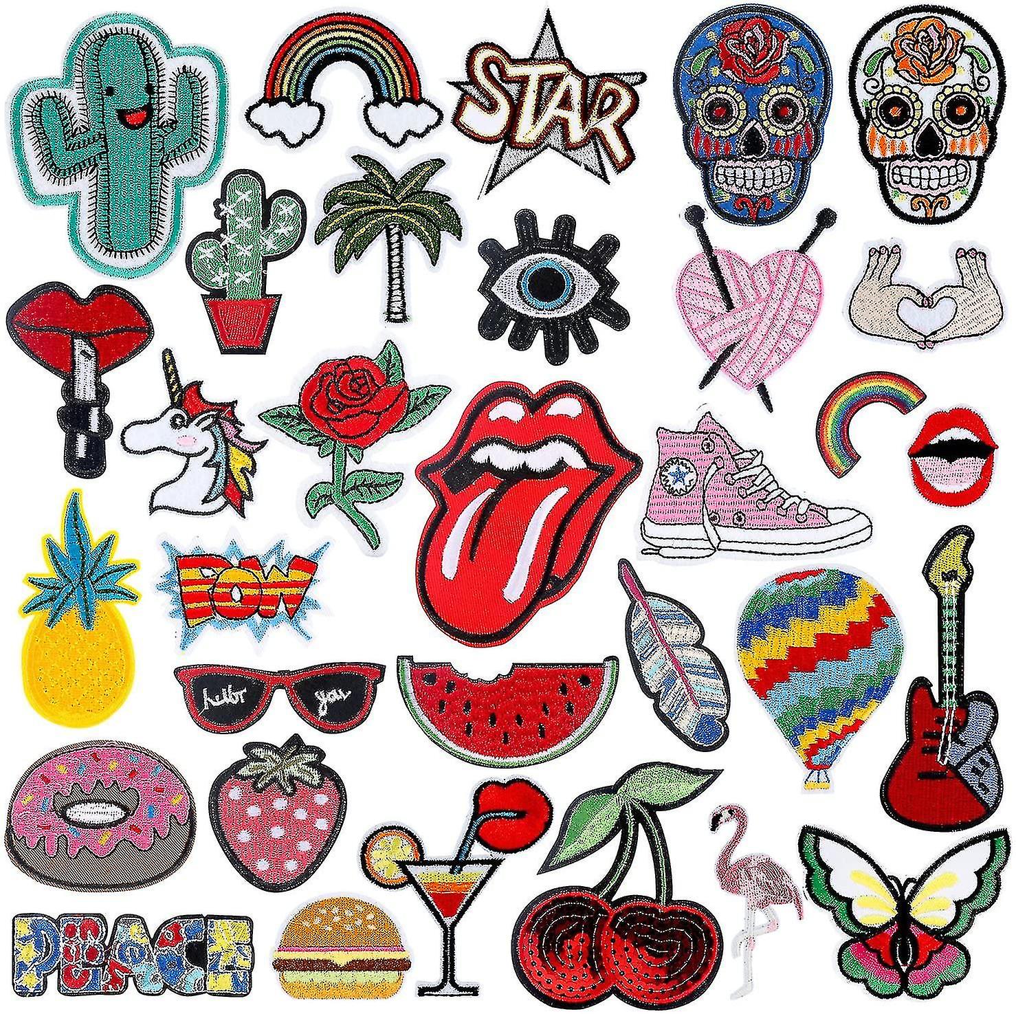 Iron-on Patches,20 Pcs Patches For Clothes Flowers Patches Appliqu Patches