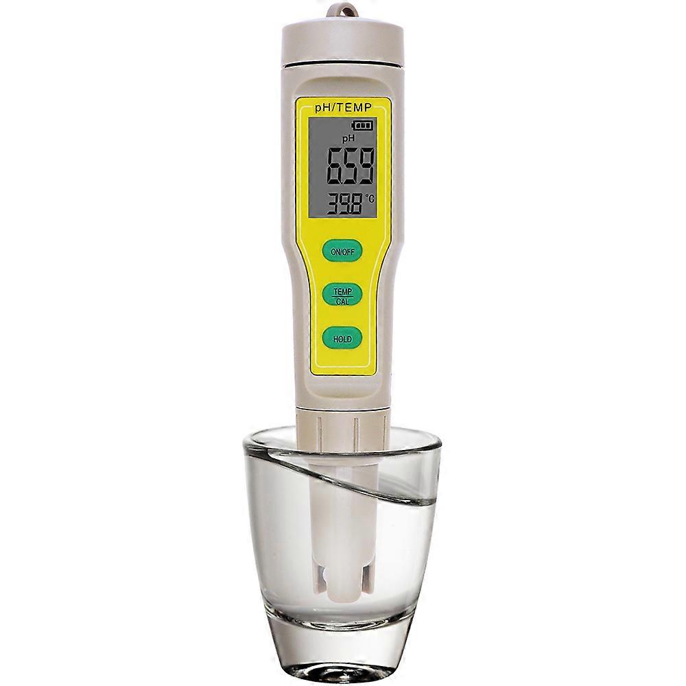 High Precision PH Meter 2 In 1 Water Quality Tester PH Temp Detector ATC Waterproof  Acidity Meter PH Test Pen for Aquarium pool