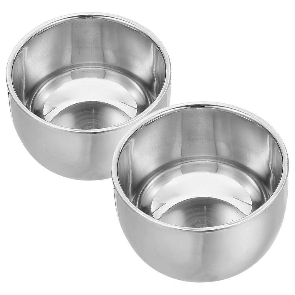 Metal Shaving Soap Bowl for Men with Double Layer Design 2Pcs Pack
