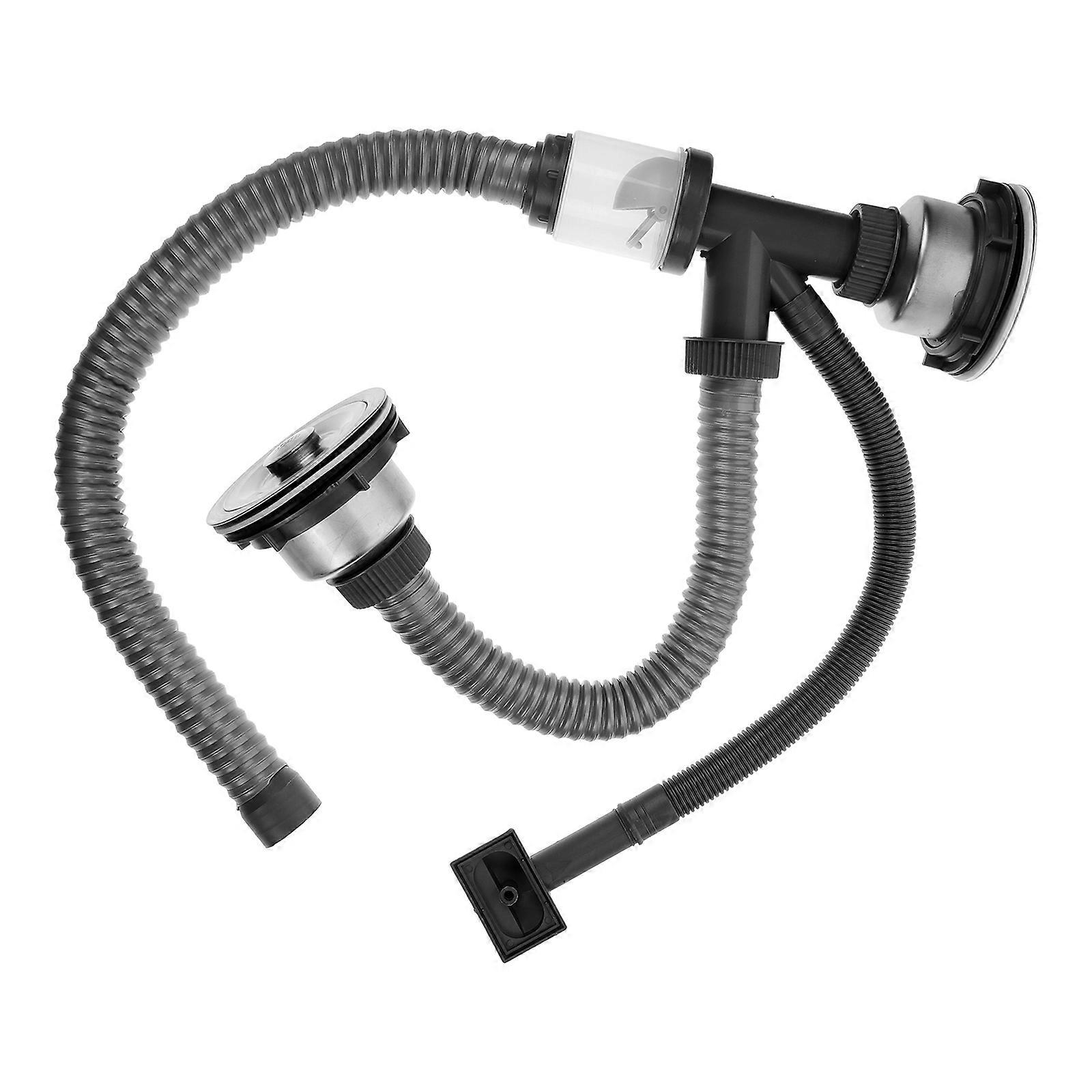 Kitchen Sink Drain Pipe Set with Backflow Prevention and Durable Material 1Set