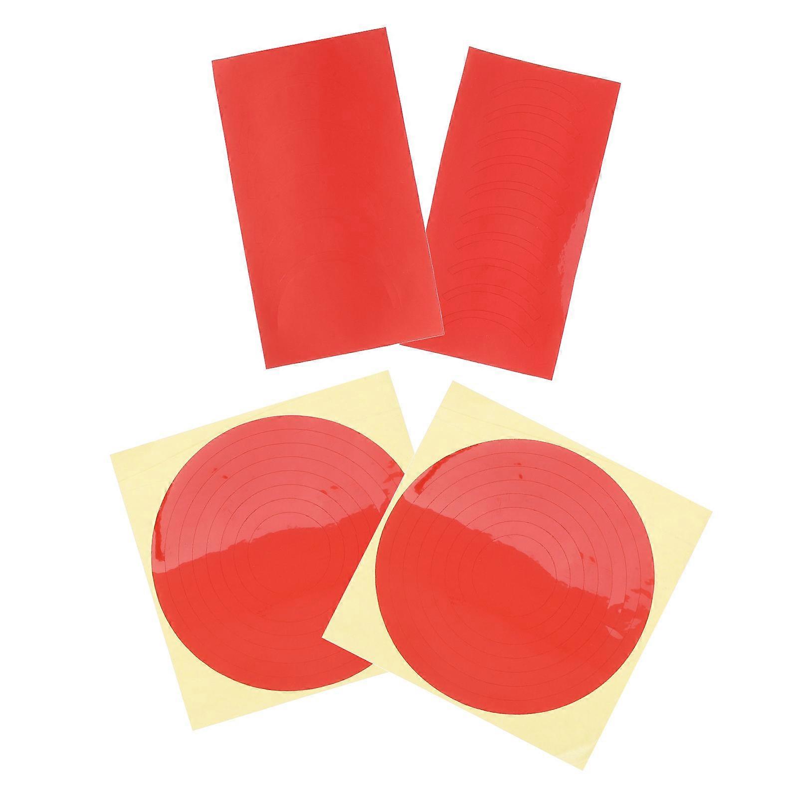 4 Pcs Pressure Gauge Identification Stickers Reflective Indicator Labels Decals Red Accessories