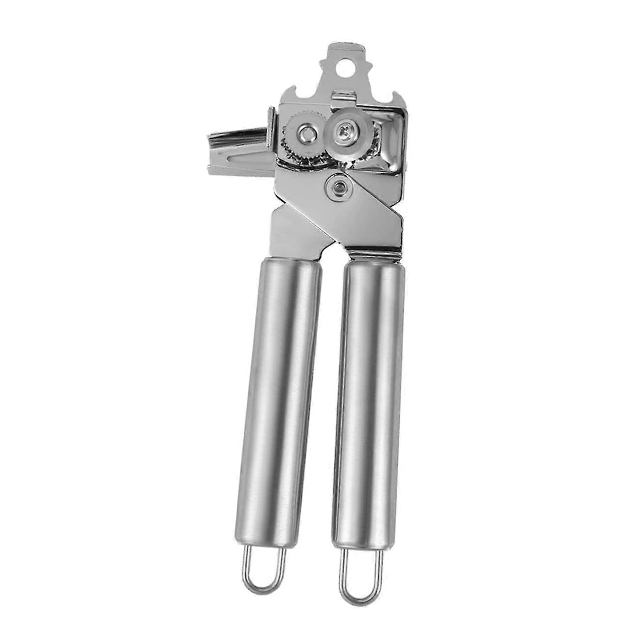 Stainless Steel Manual Can Opener with Ergonomic Comfort Grip for Smooth Cutting of Cans and Jars