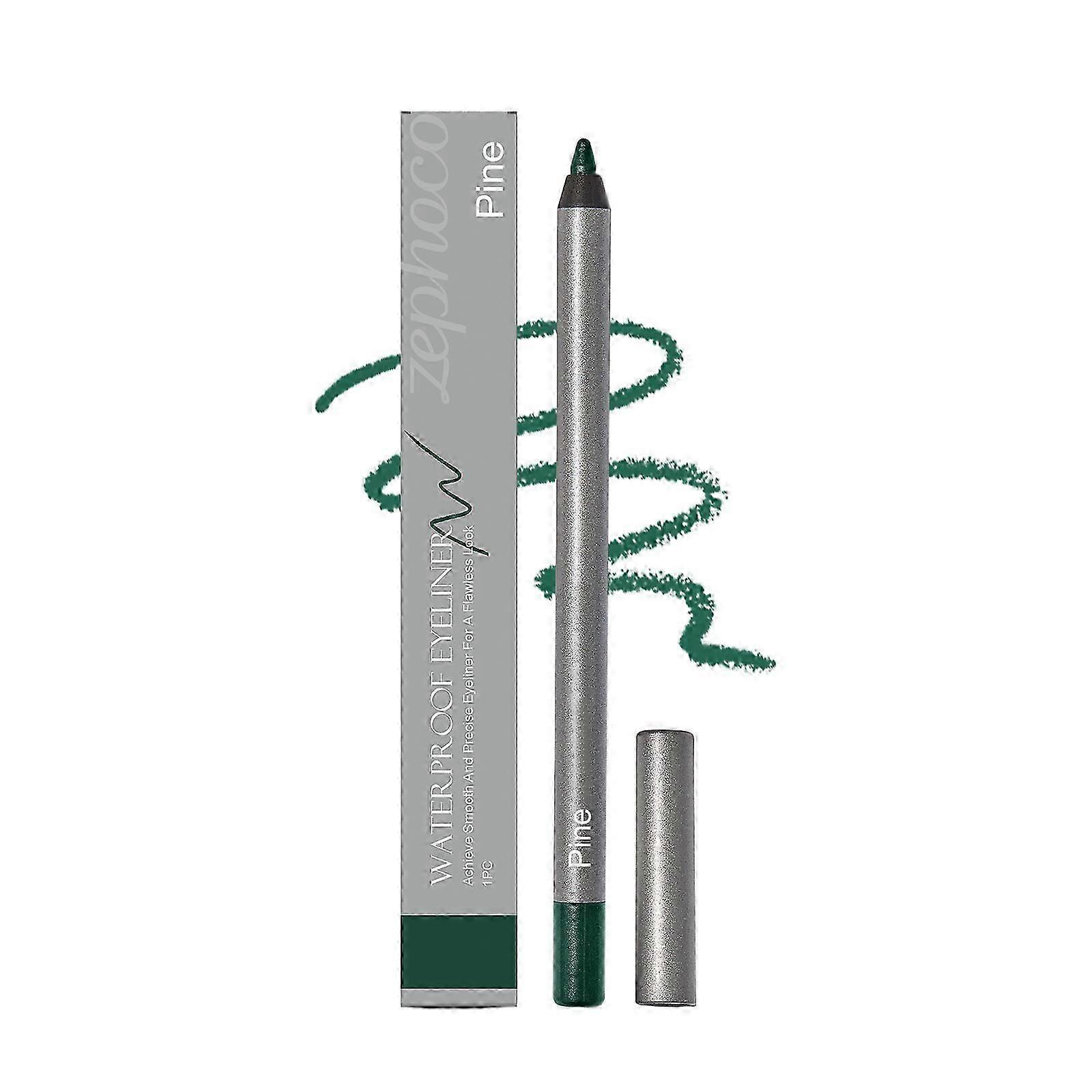 Zephoco Pine Color Smooth Eyeliner Natural Outline Line Drawing Silky Smear-Proof Makeup Eyeliner