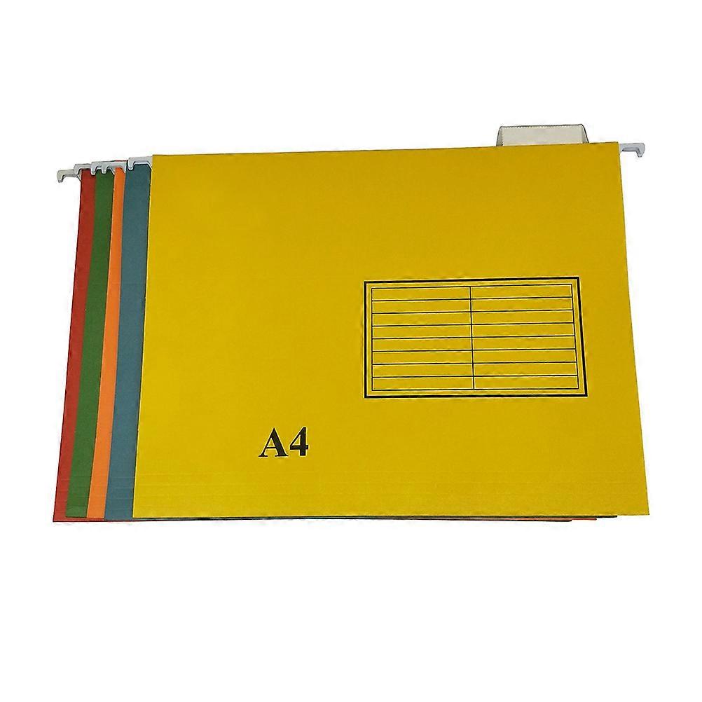 Plastic Hanging File Folder for Office Use Assorted Color Wide Opening with Labels 100Pcs