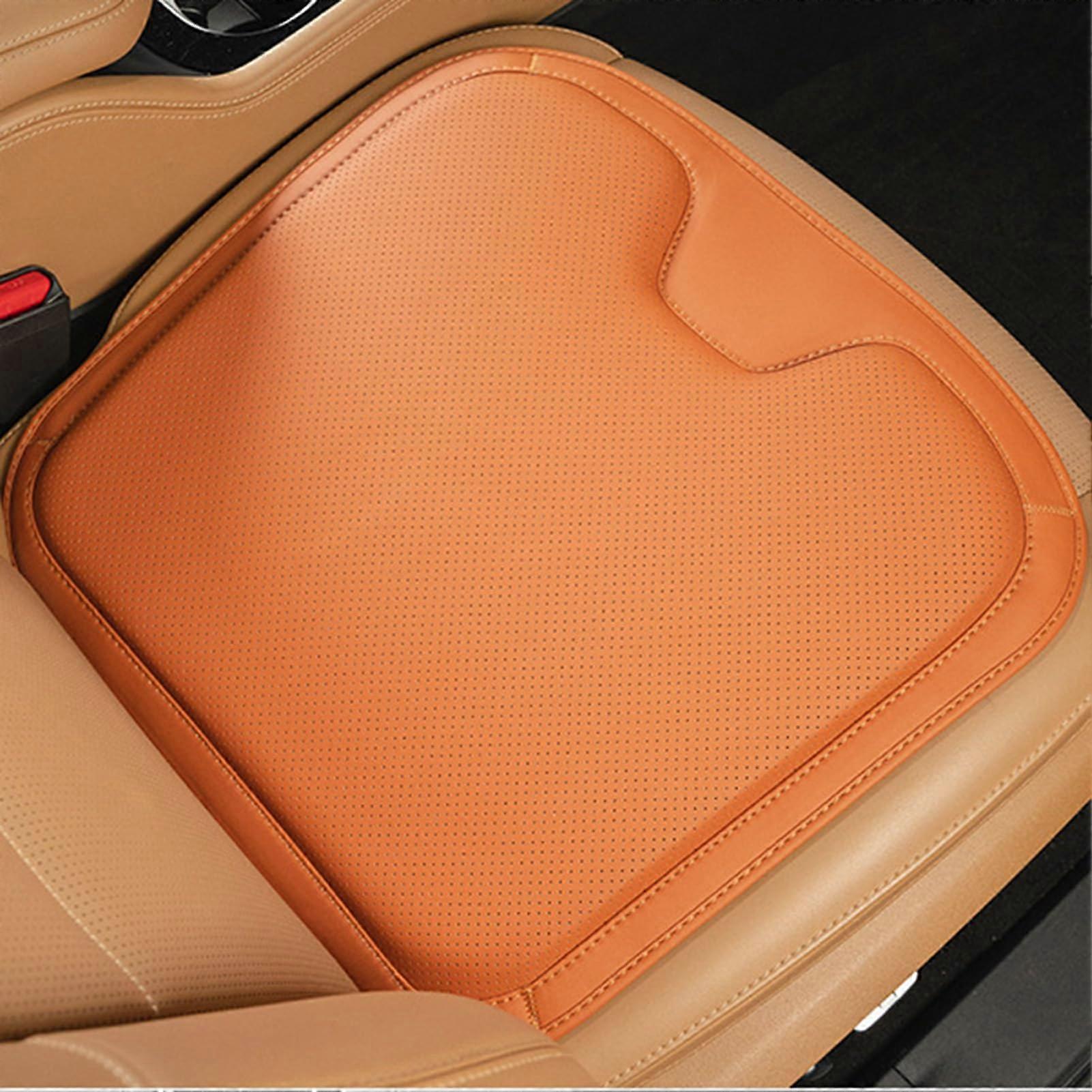 Car Seat Cushion for Height Increase with Memory Foam, Boosts Driving Visibility, Yellow