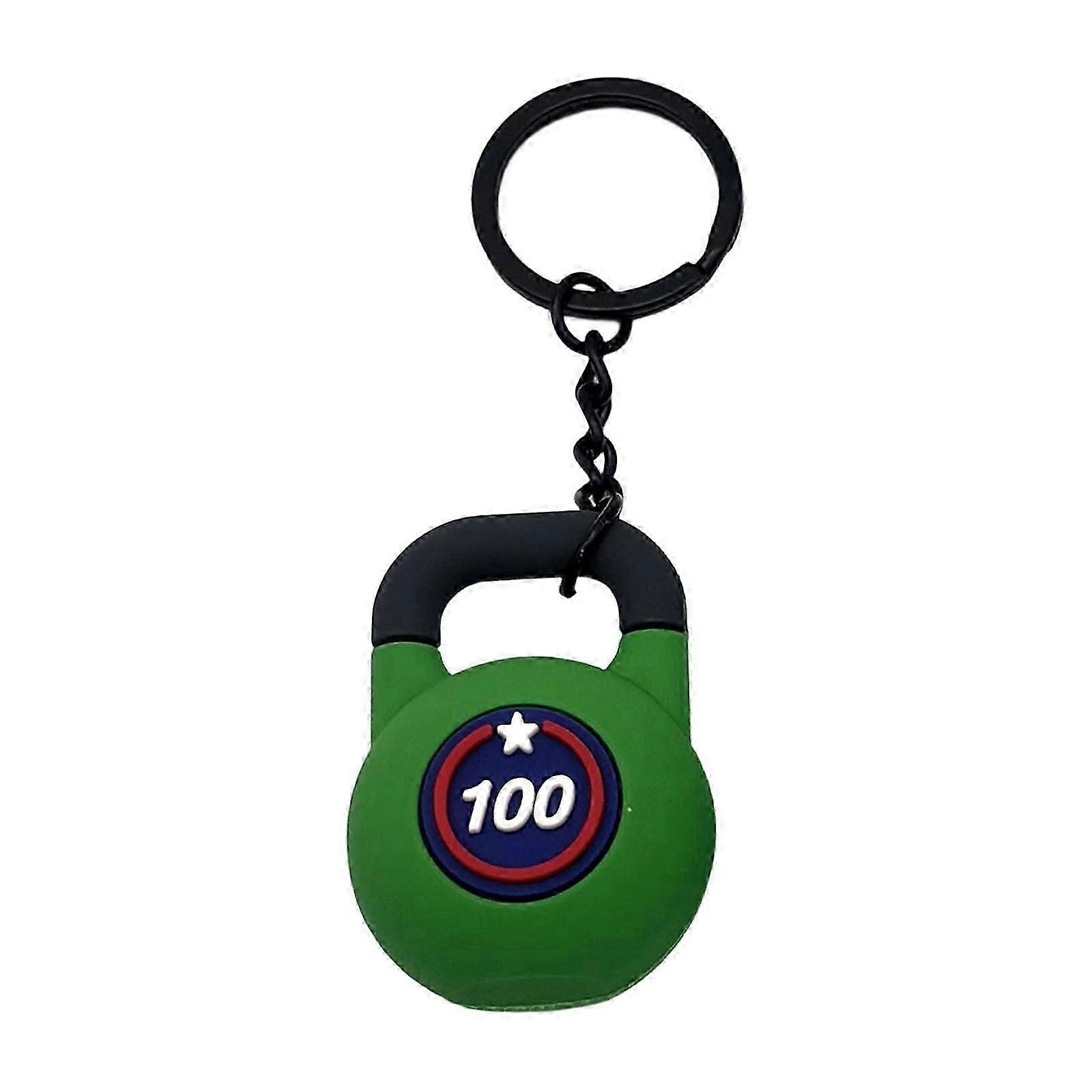 Portable Rubber Kettlebell Key Ring Decorative Backpack Accessory Compact Sturdy Keychain For Students Multicolor
