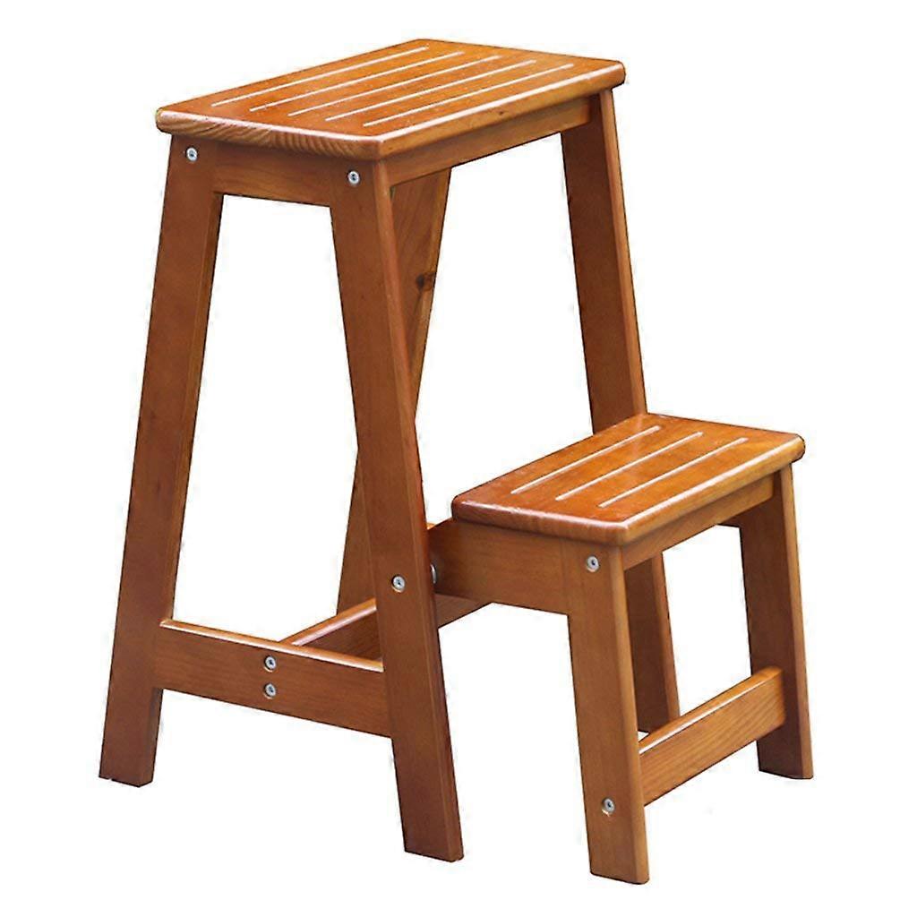 Folding Step Stool with NonSlip Waterproof Surface, Foldable Two Step Ladder for Home Use