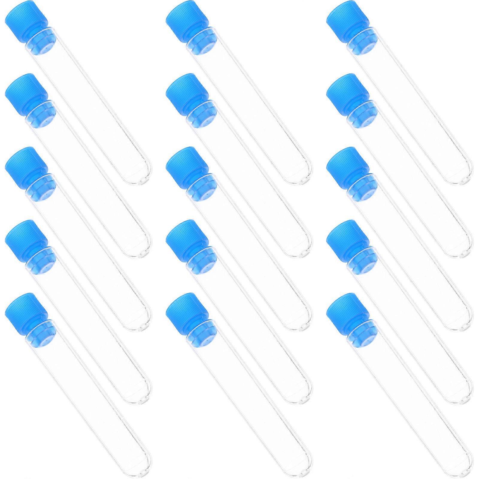 50pcs Clear Test Tubes Vials for Scientific Experiments Propagation