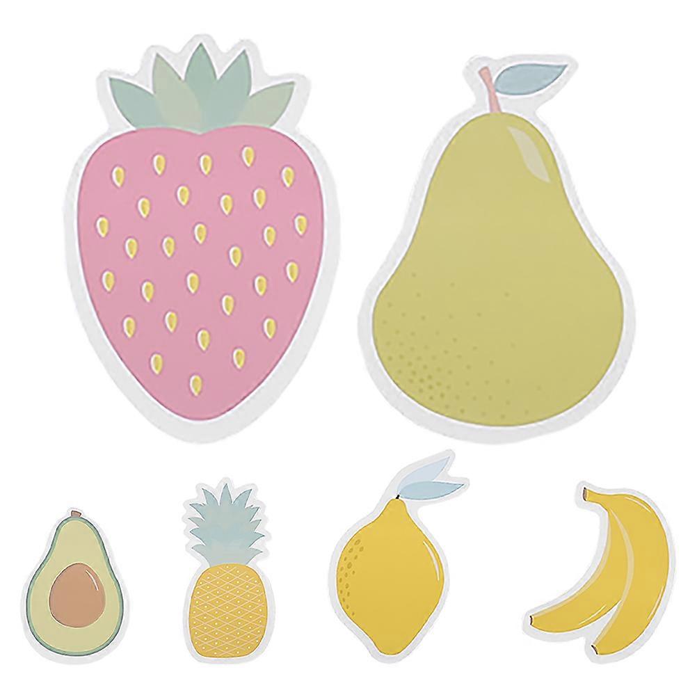 Fruit-Shaped Cute Fruit Memo Pads for Office 6Pcs Fun Set