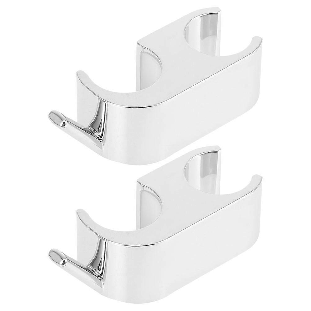 Universal Shower Head Holder Silver ABS Material for Bathroom Use Compact Design Easy Installation