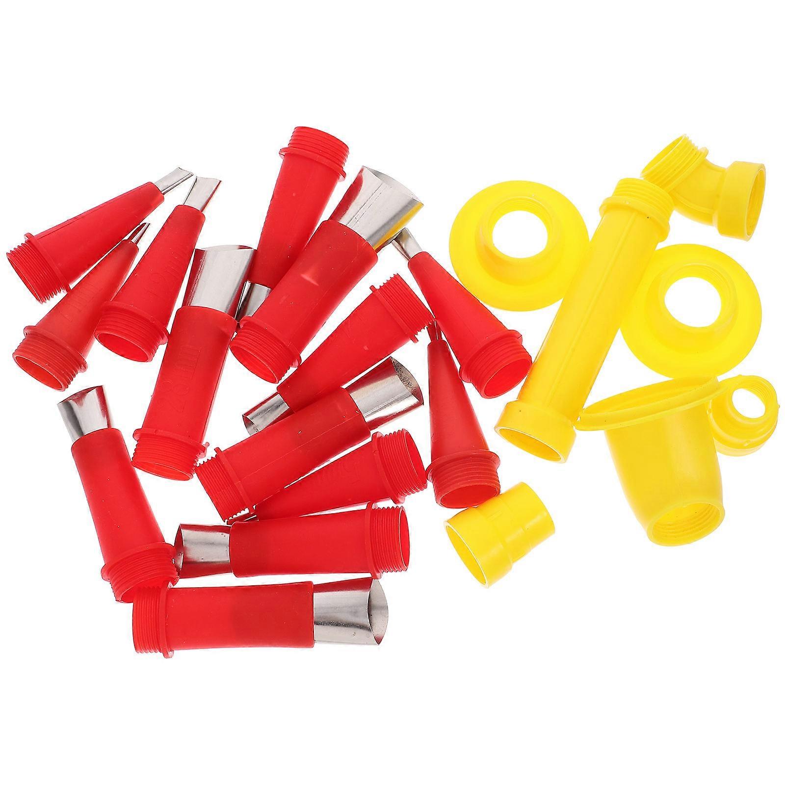 1 Set Caulking Nozzle Tool with Reusable Stainless Steel Sealing Nozzles and Base for Professional Caulking Tips