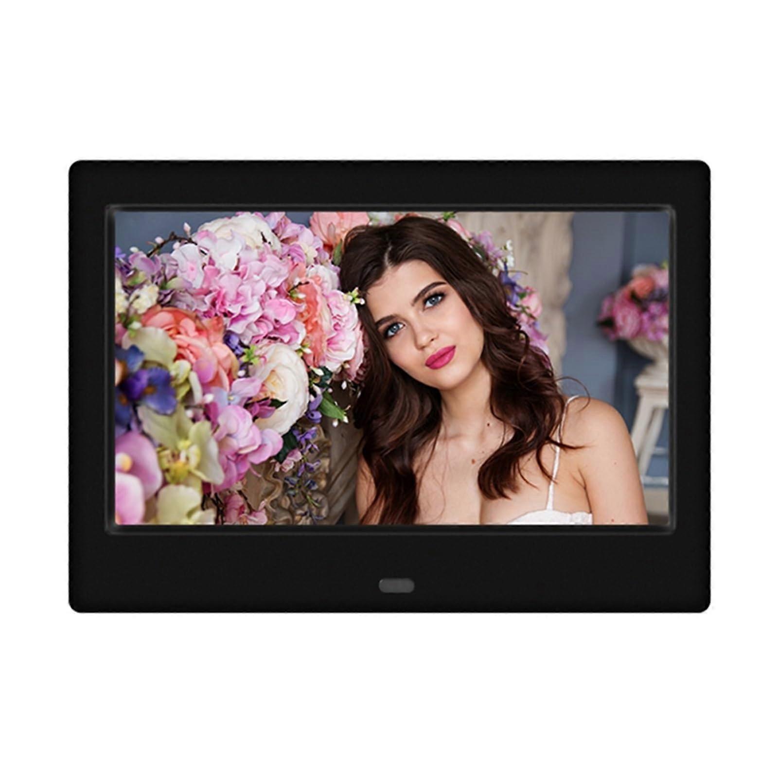 7 Inch HD Digital Photo Frame 800x480 LED Smart Photo Album LCD Photo Frame MP3 MP4 Music Player With Remote Black