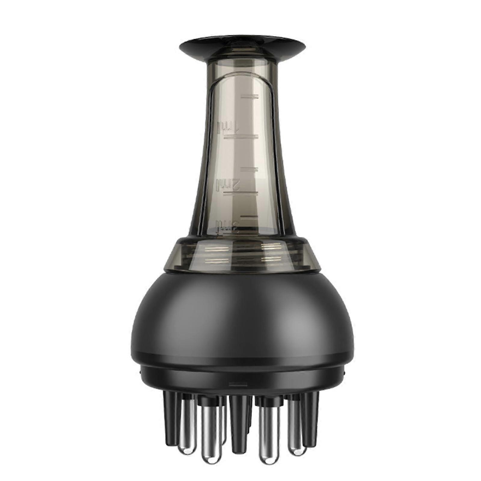 Scalp Massage Comb with Essential Oil Dispenser for Hair Growth and Scalp Stimulation Black