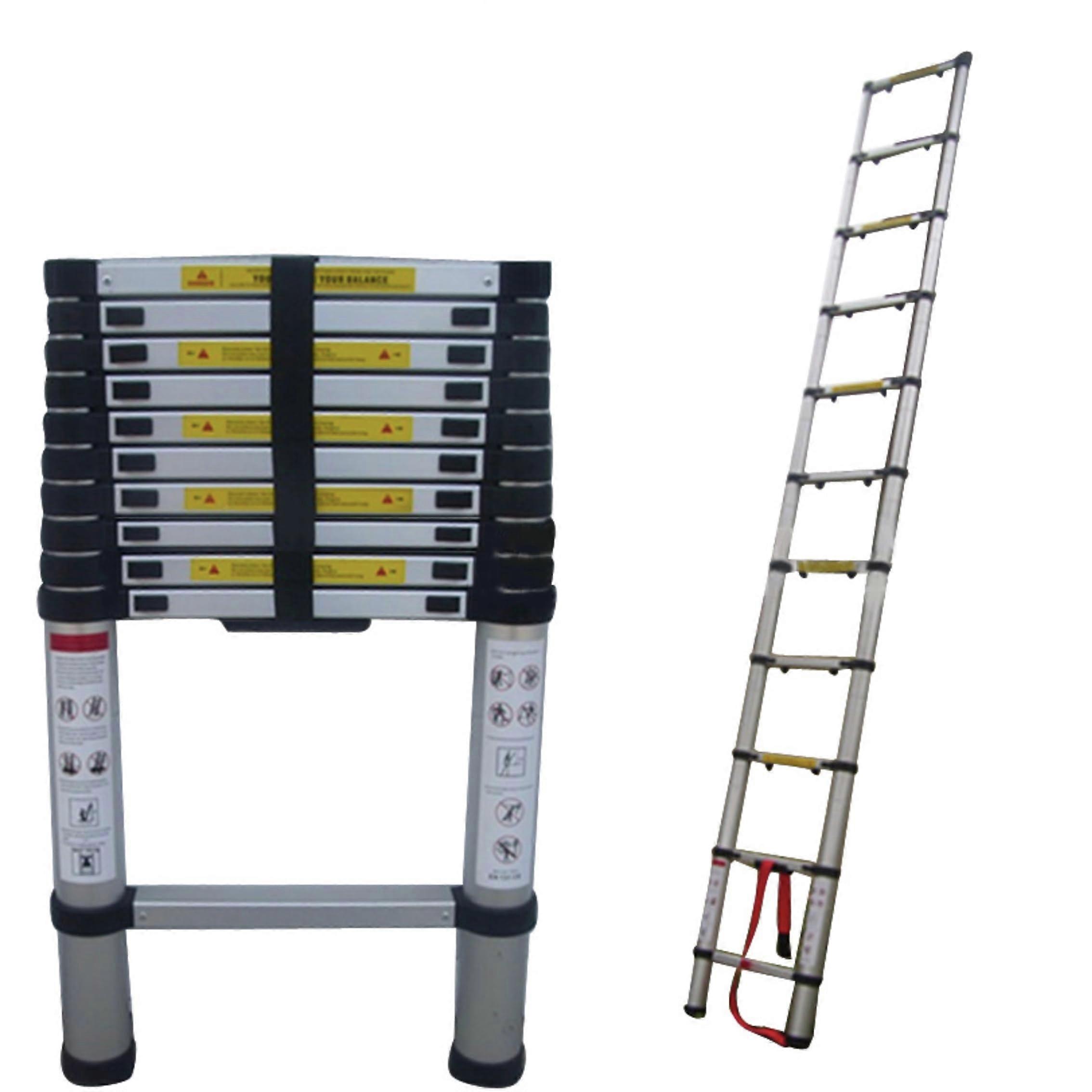 3.2M Aluminum Alloy Extension Ladder Multi Purpose Folding Heavy Duty Telescopic Design