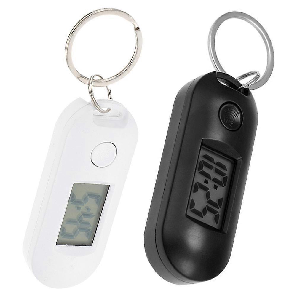 Electronic Digital Keychain Watch for Students 2Pcs Portable Pocket Watch