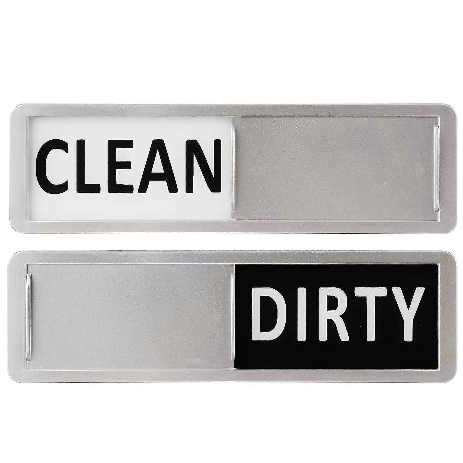 Dishwasher Clean Dirty Magnet Sign with Sliding Dual State Indicator and Strong Universal Backing