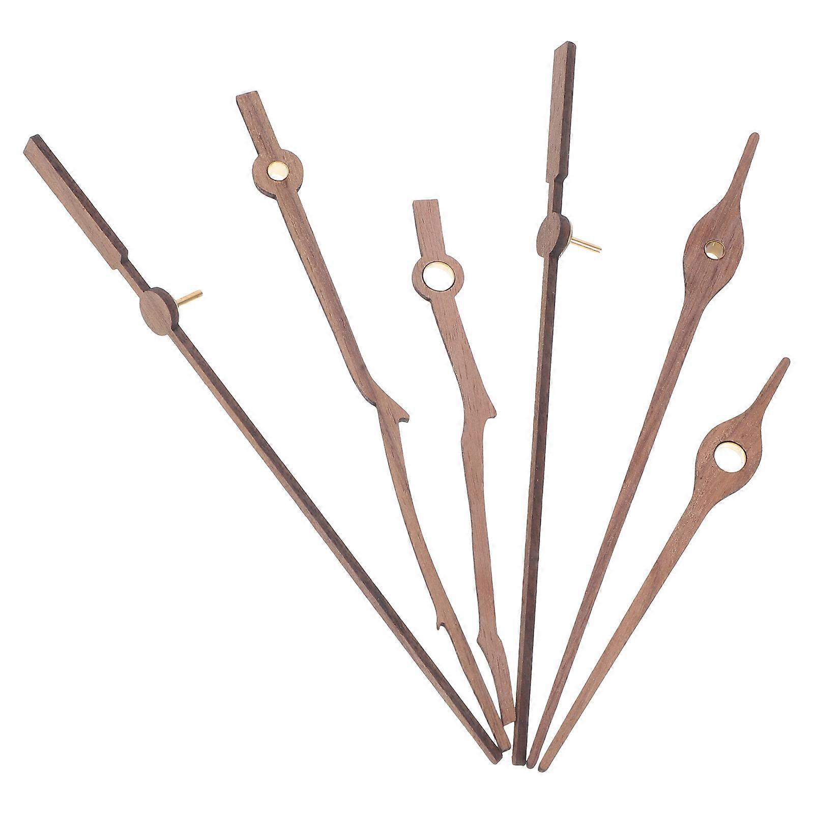 Black Walnut Clock for 2Sets Wood Clock Hands Replacement Kit