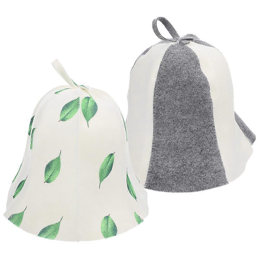 Sauna Hat Lightweight Felt Portable Hat for Sauna Use 2Pcs Assorted Color