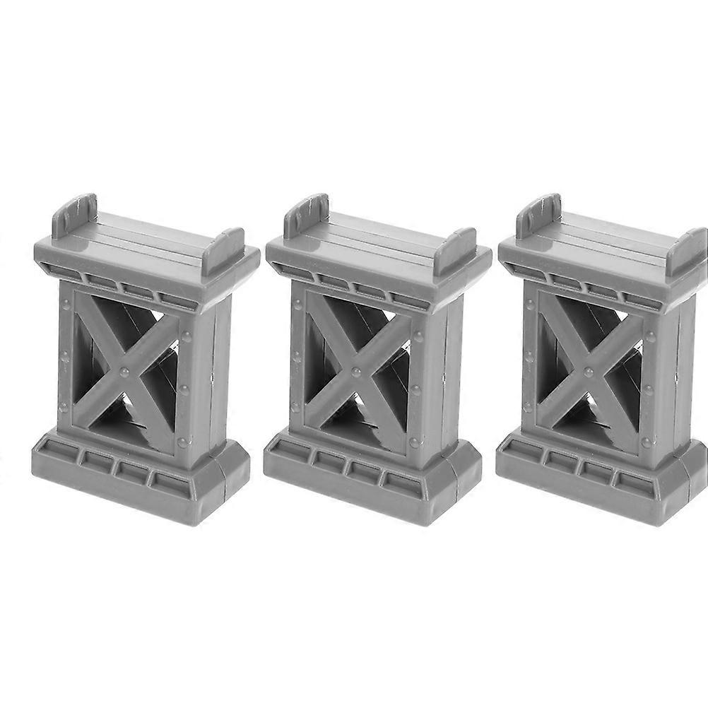 Model Railway Bridge Pier Toy Bridge Support for 3Pcs Train Decor