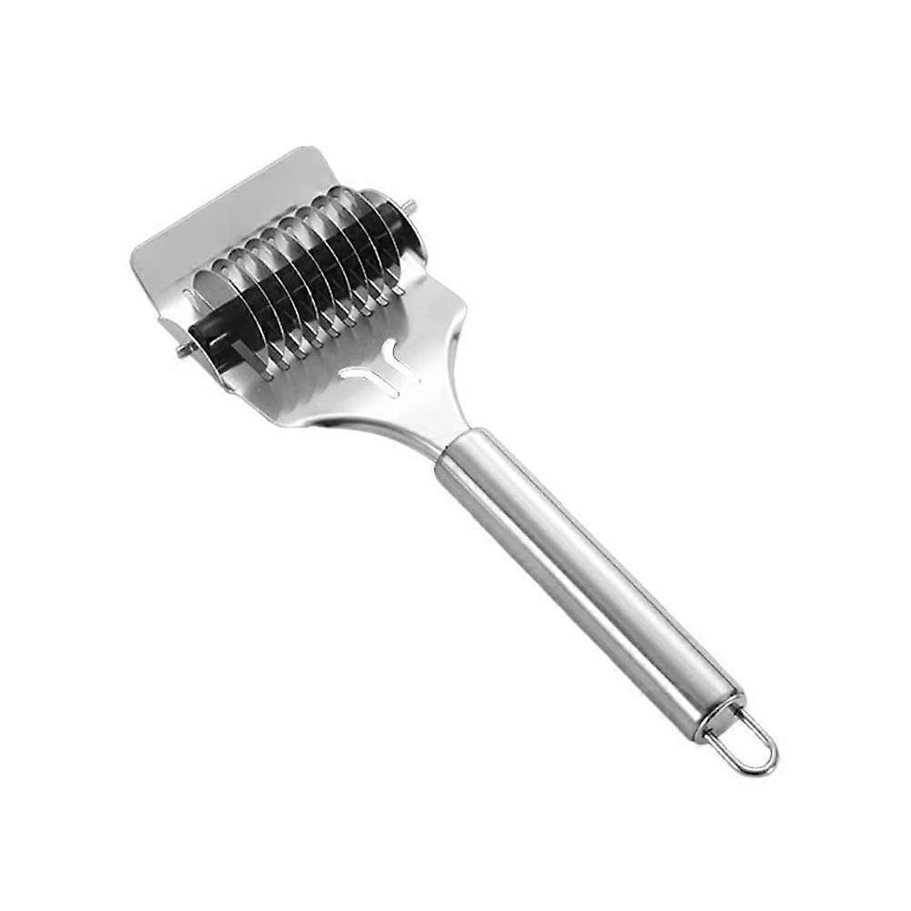 Stainless Steel Pasta Cutter Roller with Ergonomic Grip and MultiWheel Noodle Maker