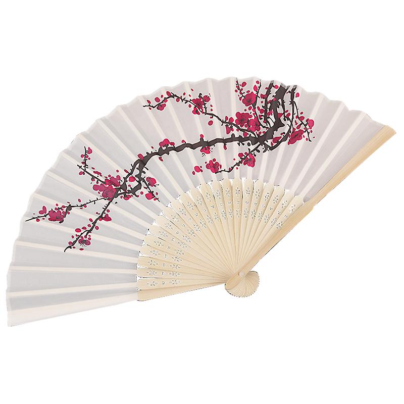 1pcs Delicate Plum blossom Silk Folding Fan