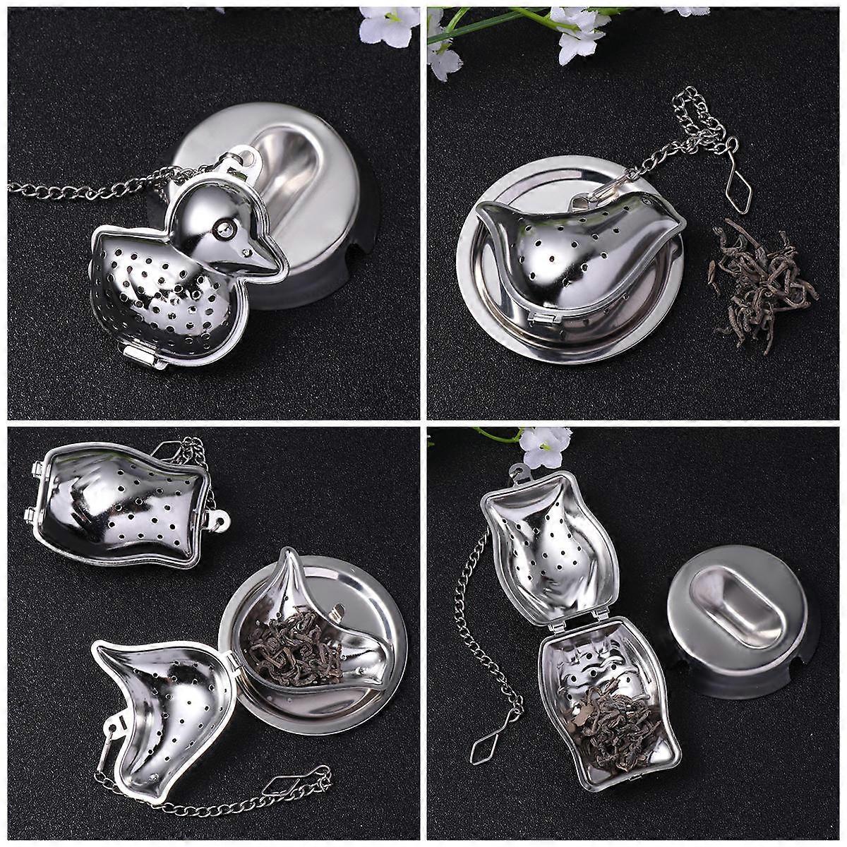Stainless Steel Tea Infuser Filter for Tea Use 3Pcs Set Silver Color