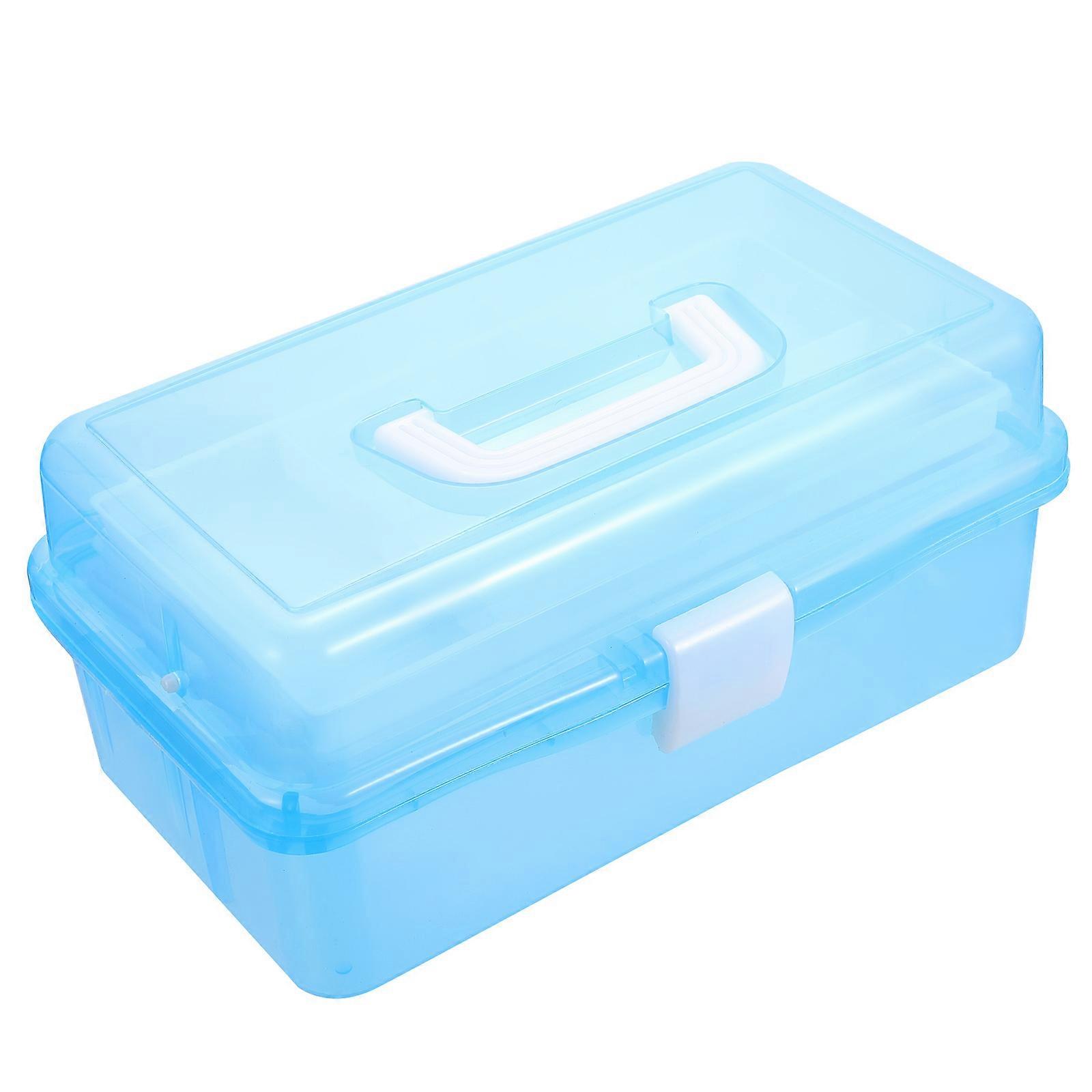 Plastic Tool Box Storage Container for Home Use 1Pcs Three Layers