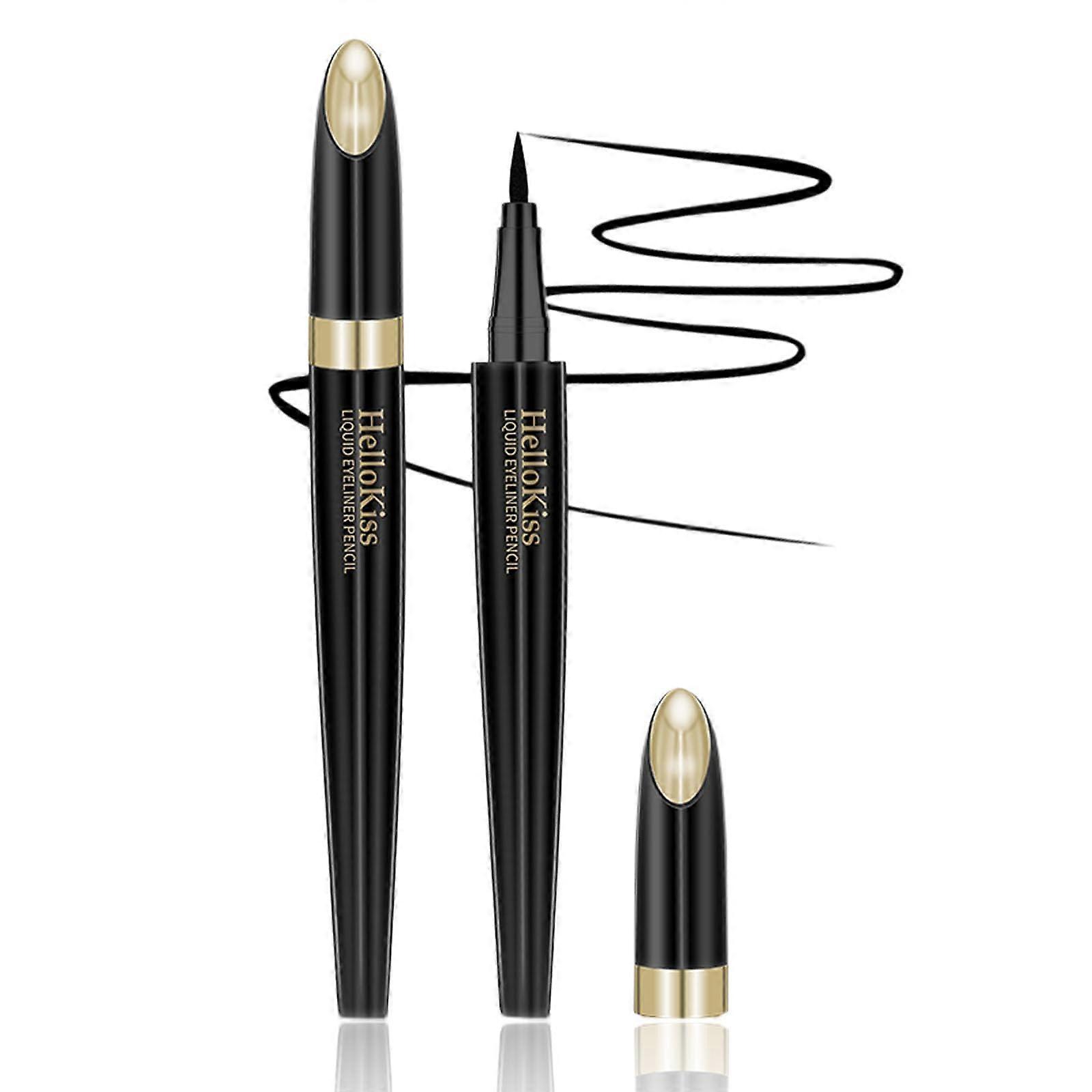 Waterproof Black Liquid Eyeliner Pen with Precision Felt Tip, Smudge Proof LongLasting Formula