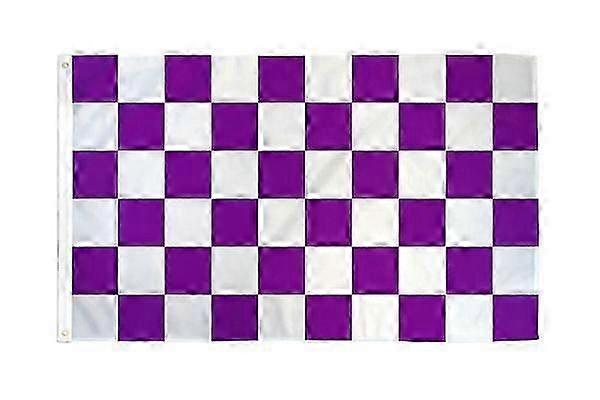 Checkered Purple White Flag Type A 1120