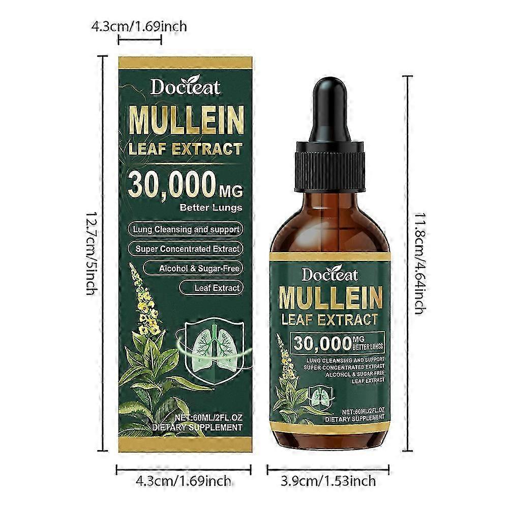 Natural Mullein Extract Lung Cleansing Drops Lung Purification Detoxification Boost Immunity