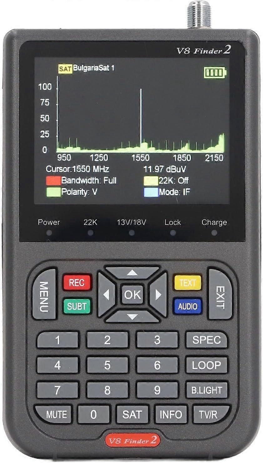 Satellite Finder with Spectrum Analyzer 3.5 Inch Screen DVB S2X S2 S Receiver for Fast Alignment