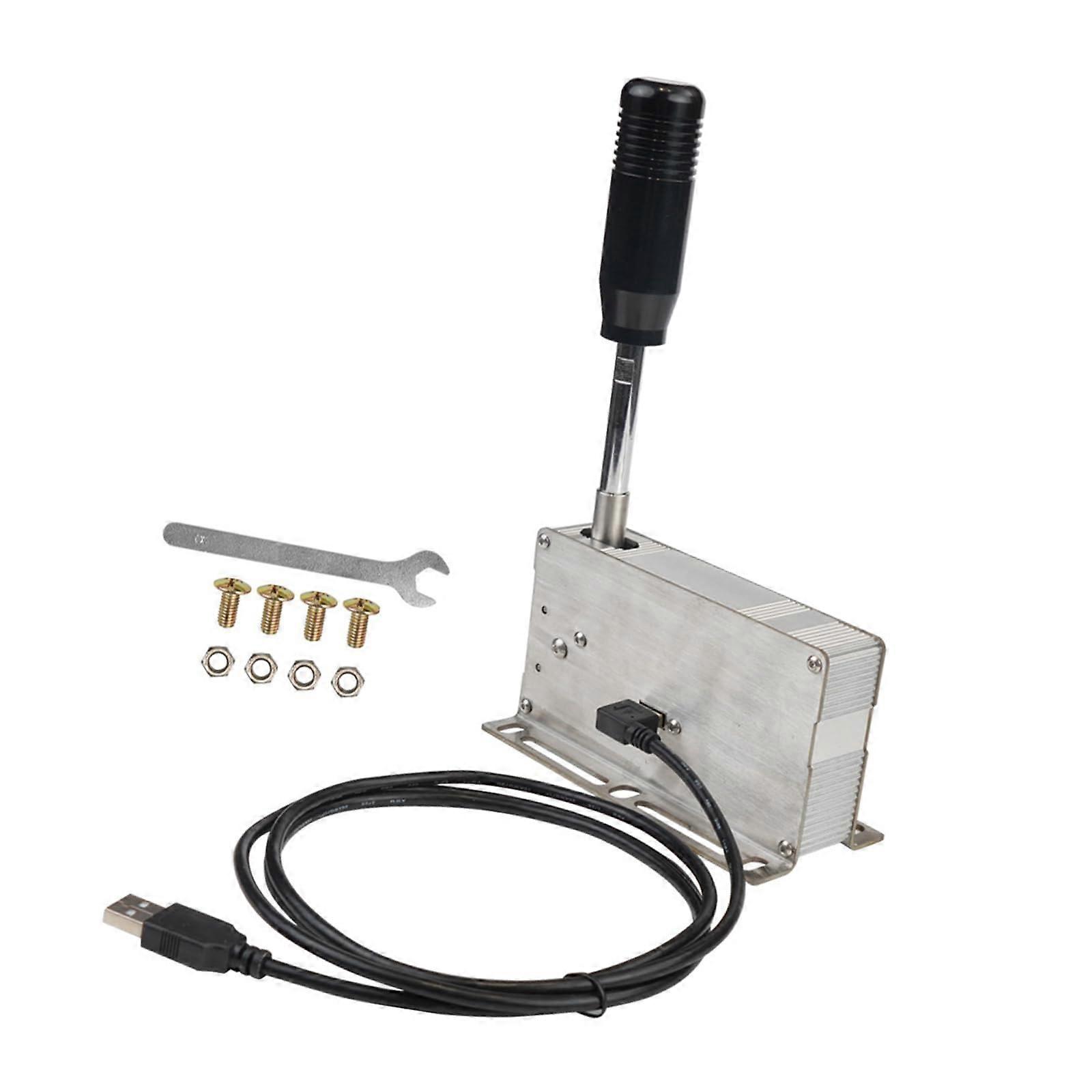 PC Racing Shifter USB Plug and Play Sequential Gear Shifter for Simulation Racing Black