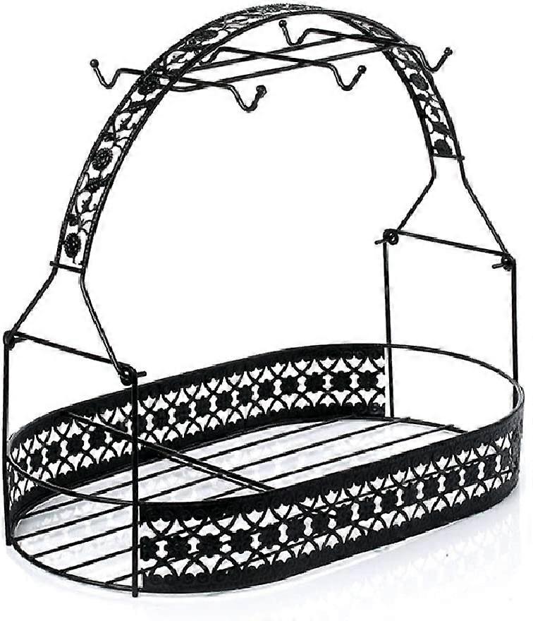 Large Capacity Dish Drying Rack with Cup Holders and Utensil Holder for Kitchen Counter