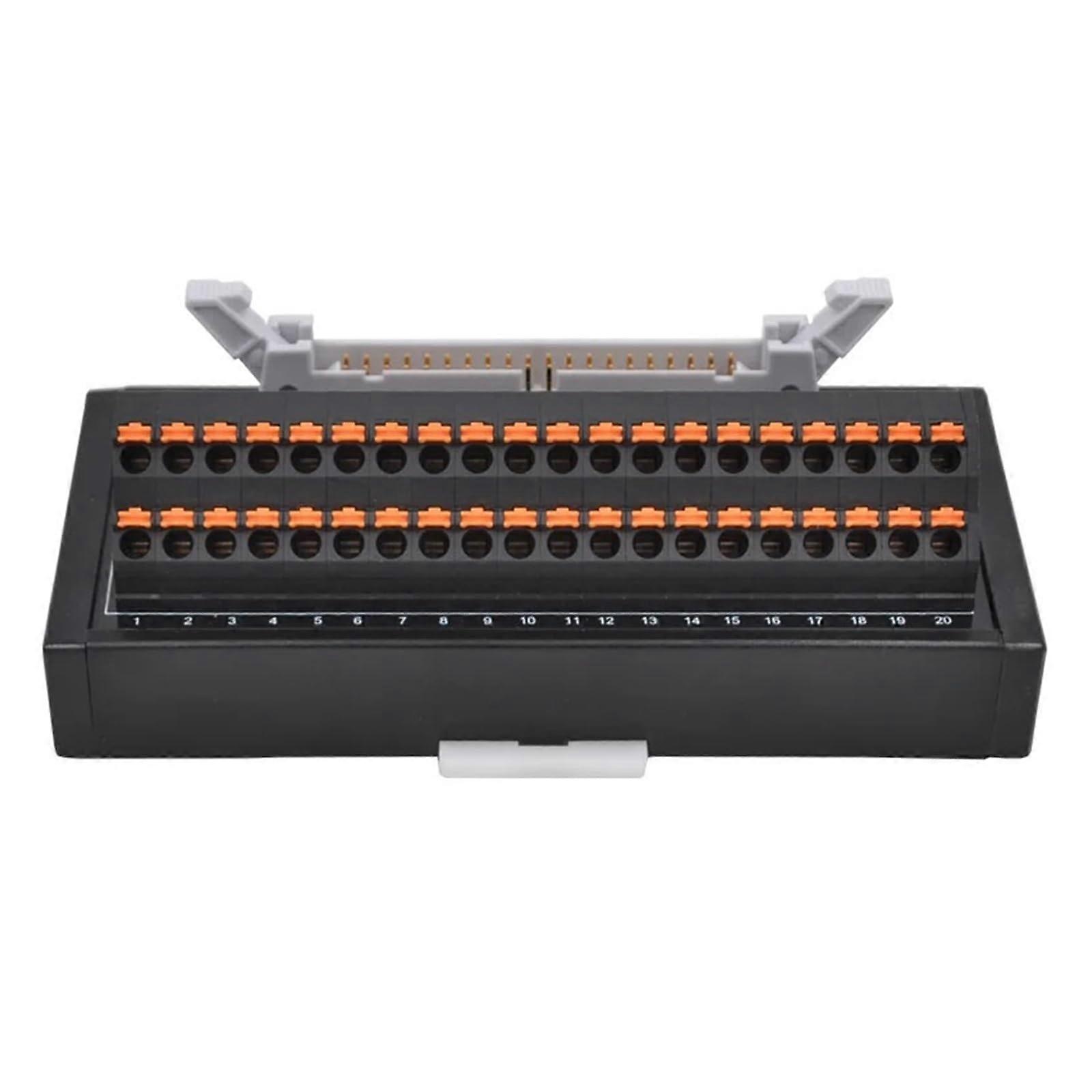 20Bit Spring Type PLC Terminal Block with Optocoupler Isolation Dual Relay Module DIN Rail Mount