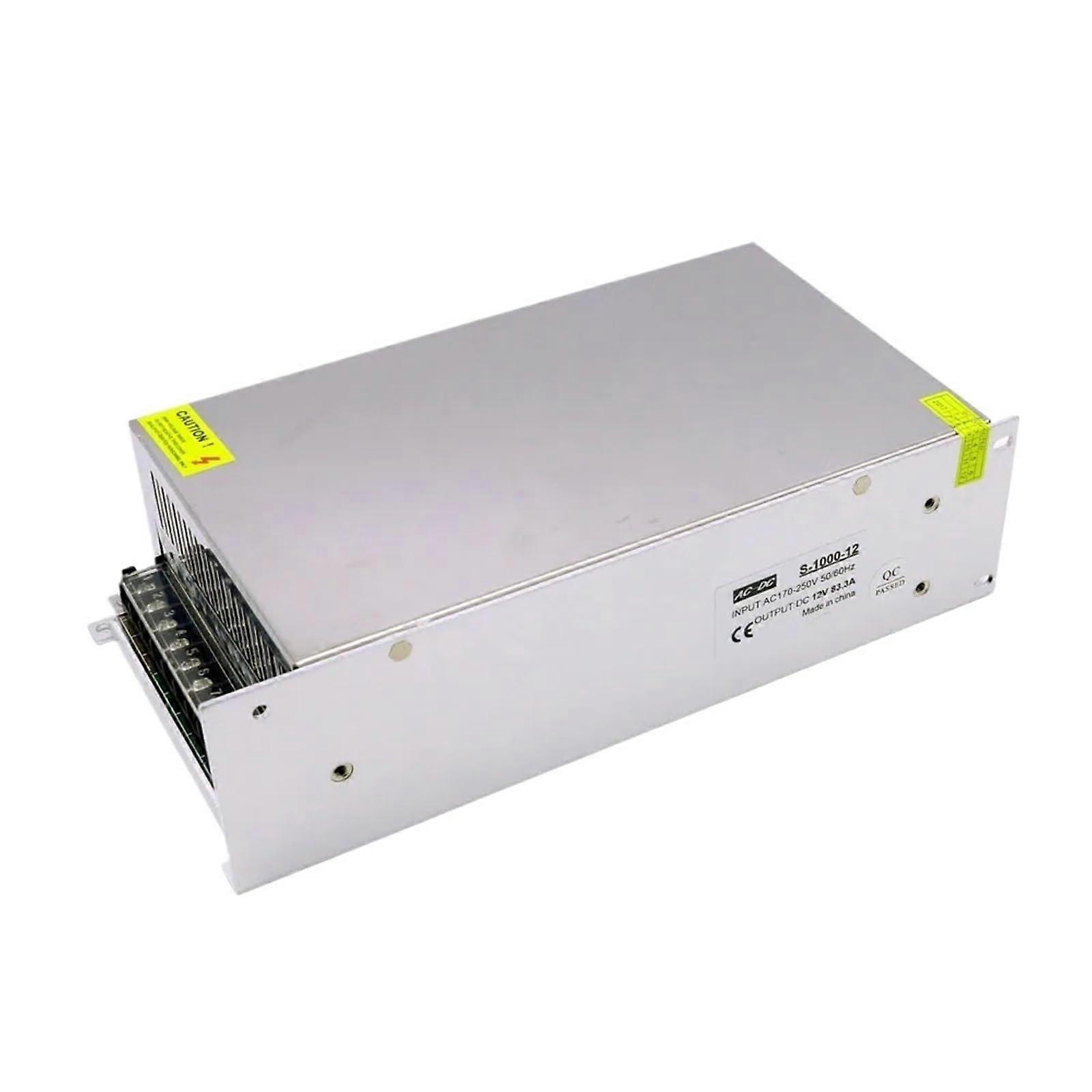12V 1000W Switching Power Supply for LED Light Strips  Power Output AC 220V Input