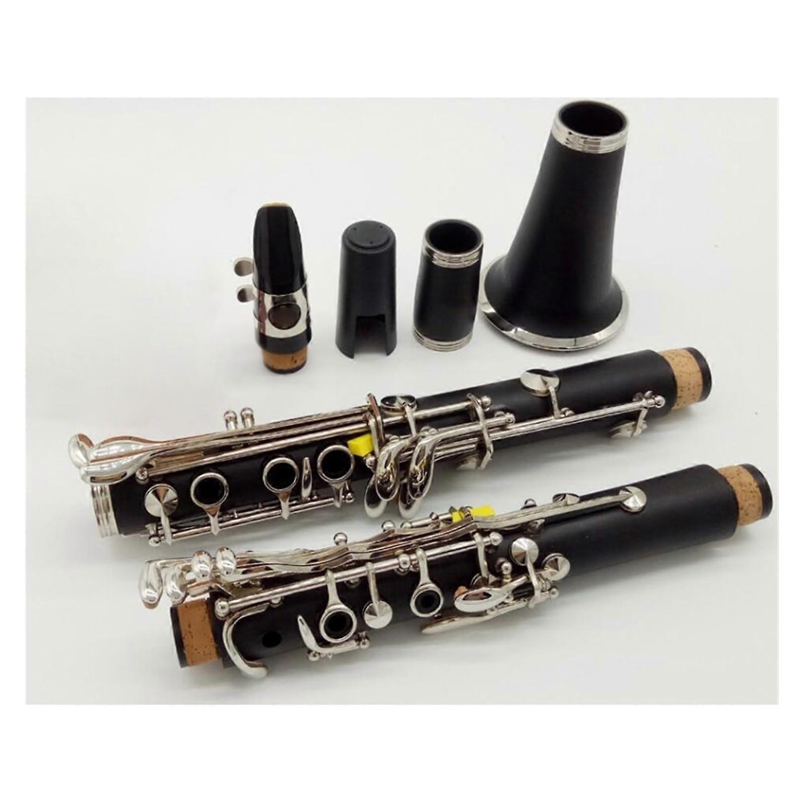 Bb Clarinet for Students with Solid Wood Body and Durable NickelPlated Keys
