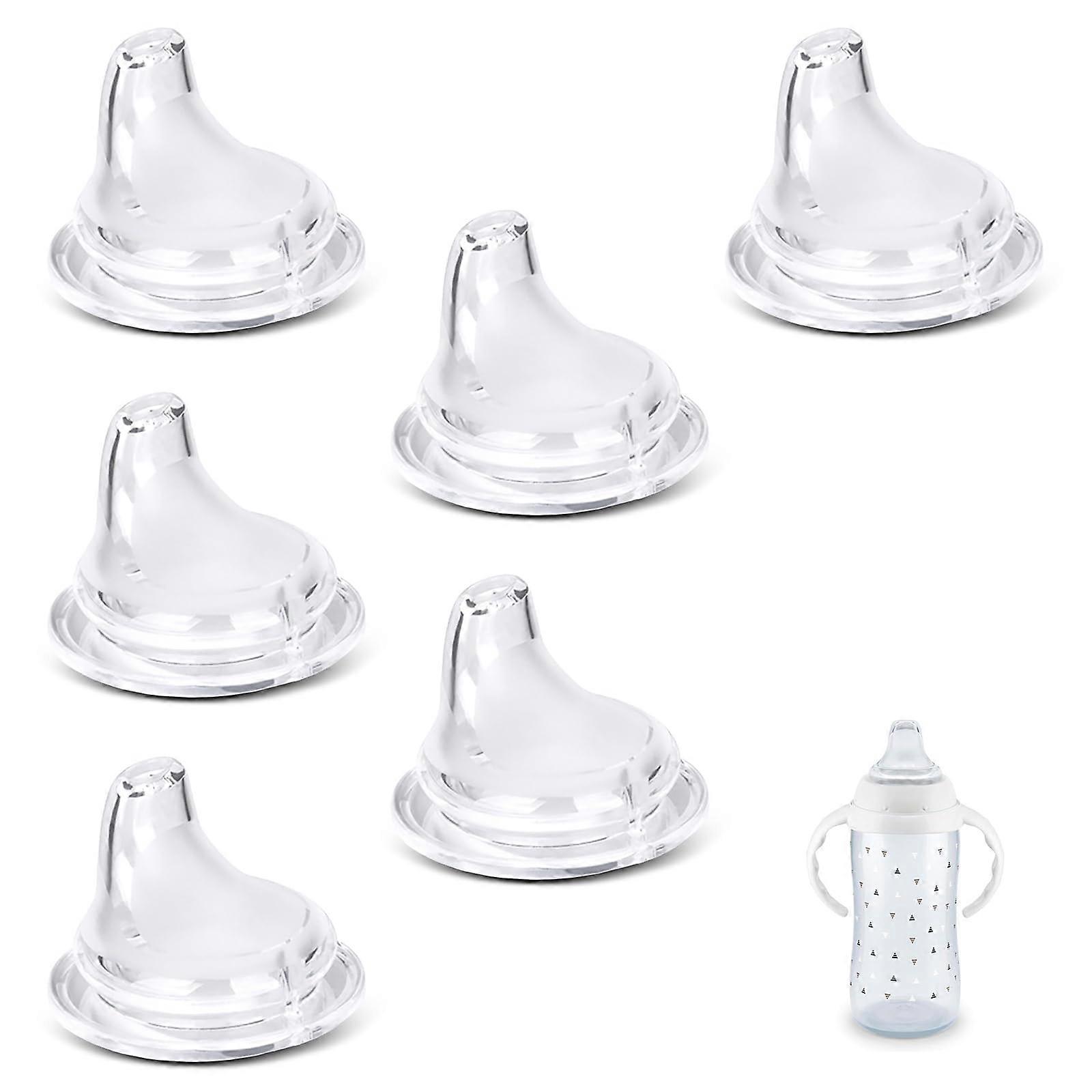 Replacement Silicone Spout for Learner and Active Cups, BPA LeakProof Soft Medium Flow, 6 Pack for NUK