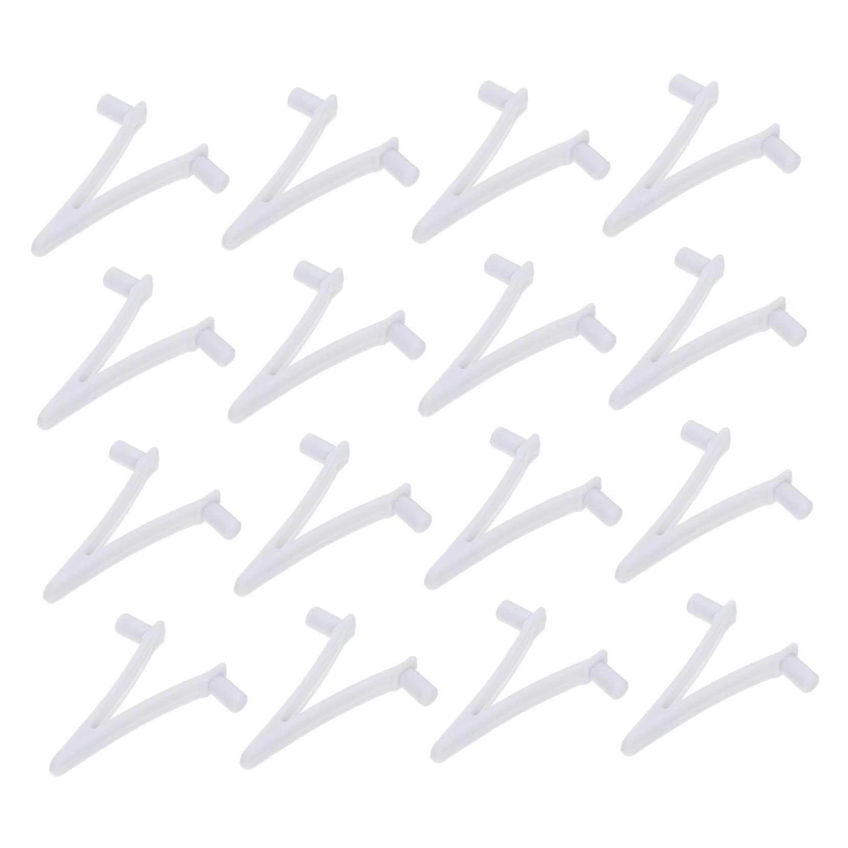 24pcs Pool Brush Clips ABS VClips for Skimmer Nets and Pole Replacement Attachments