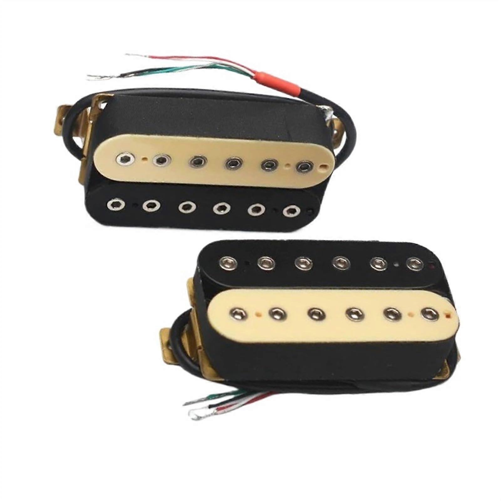 Humbucker Pickups Set for 6String Electric Guitar, Neck and Bridge Ceramic Magnet, Adjustable Hex Screws