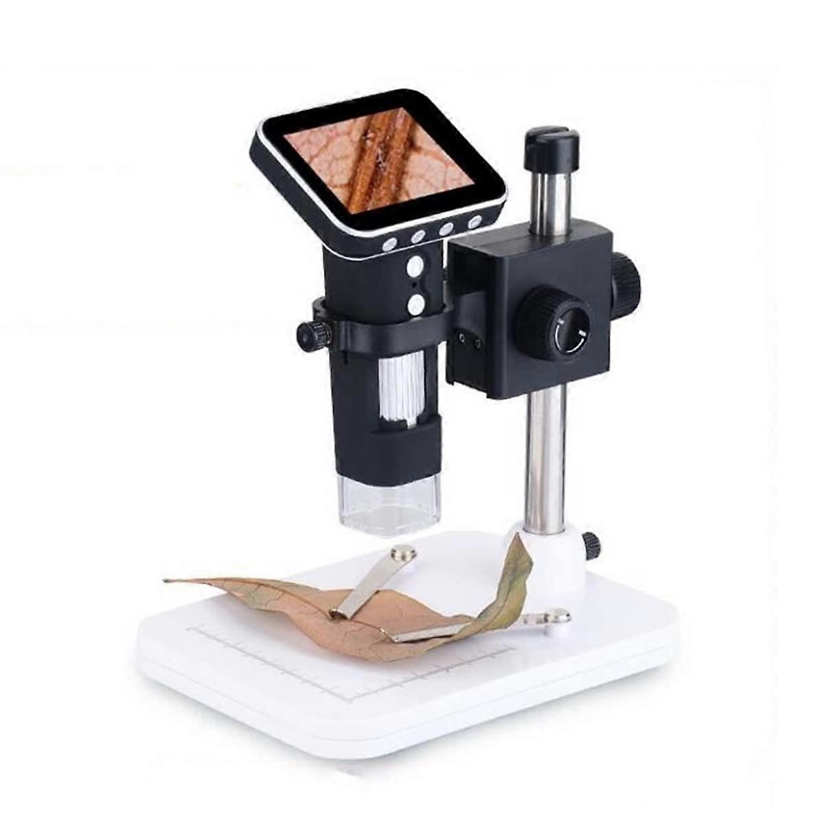 500X Digital USB Microscope with LED and 3.5 Inch LCD Display for Laboratory Observation