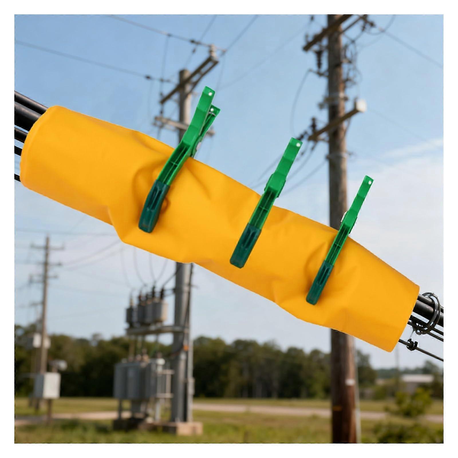 Insulating Blanket for Electrical Work 10kV with Quick Lock Clips Foldable EVA Resin Mat Yellow 90x100cm