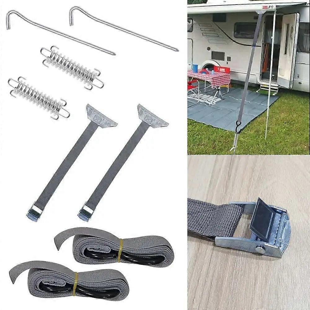 Awning Tie Down Straps (with Tensioner) For Caravans & Rv's